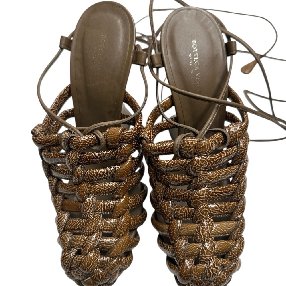 Bottega Veneta Brown Woven Women's Shoes size 6 - Picture 10 of 15